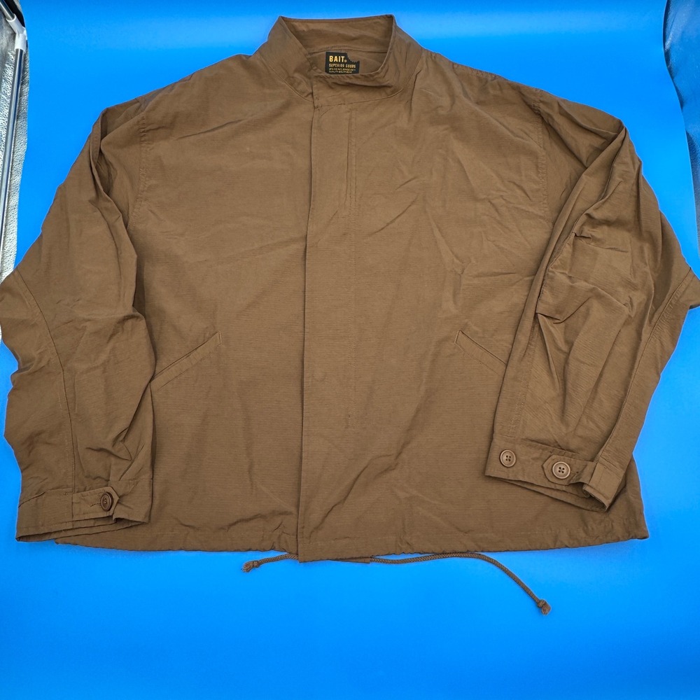 Bait Inc. Brown Military Style‎ Jacket Lightweight Full Zip Menswear